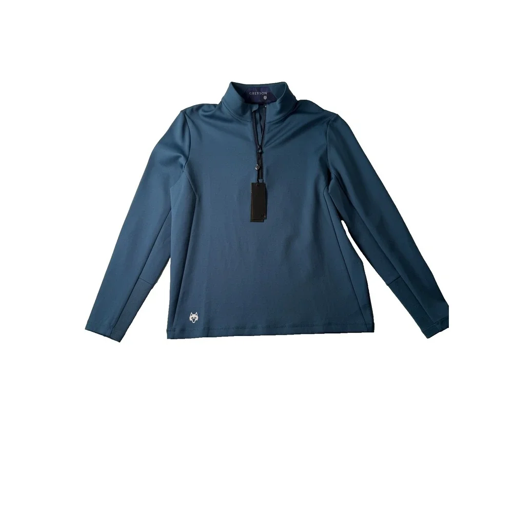 NWT Greyson Sequoia Quarter Zip Pullover Men's M Aegean Blue Golf Performance
